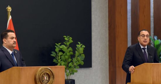 رئيس وزراء العراق: العاصمة الإدارية دليل عملى واضح على مستوى وإمكانات الشركات المصرية ولها الأولوية مع شقيقاتها العراقية للاستفادة من الفرص الموجودة.. ومعتزون بما تم إنجازه فى مصر بالمجالات الخدمية والعمرانية