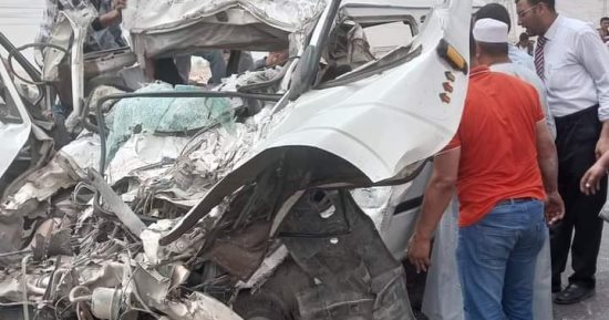 إصابة 15 شخصا بحادث تصادم فى طريق السويس الصحراوى