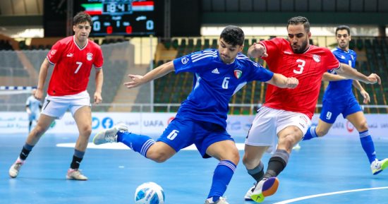 منتخب الصالات يخسر من الكويت 6-2 ويودع كأس العرب من ربع النهائى
