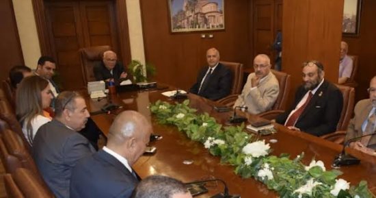عادل الغضبان يلتقى رئيس اتحاد نقابات عمال بورسعيد