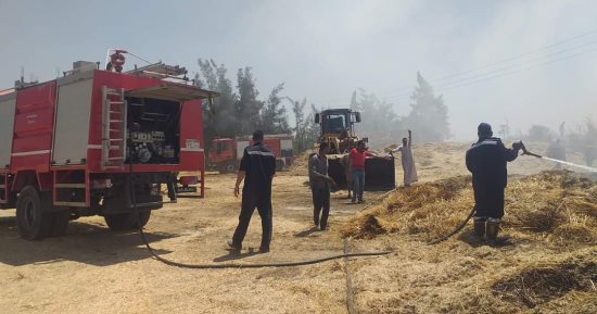 السيطرة على حريق بشونة "تبن قمح" فى القنطرة غرب بالإسماعيلية
