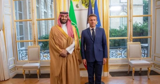 الرئيس الفرنسى يستقبل ولى العهد السعودى بقصر الإليزيه