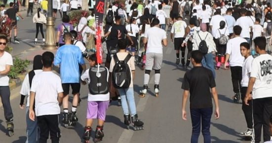 محافظ بورسعيد يطلق إشارة بدء أكبر ماراثون لـ"الاسكيت" في مصر والشرق الأوسط