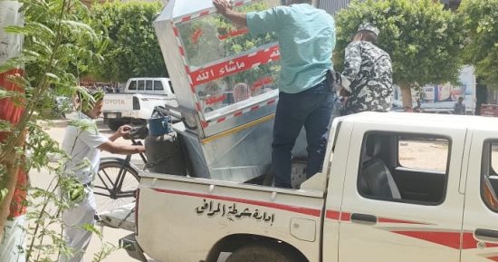 مرافق الأقصر تضبط وتحرر مخالفات فى حملات بالشوارع قبل عيد الأضحى.. صور