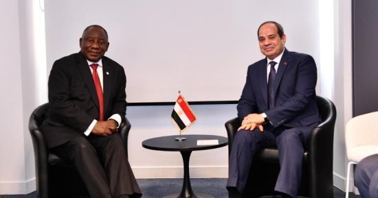 رئيس جنوب أفريقيا يعرب عن تقديره لدور مصر الفاعل على الساحة الأفريقية 