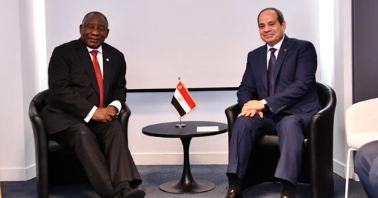 الرئيس السيسى يبحث مع نظيره الجنوب أفريقى تعظيم الاستفادة من إمكانيات البلدين