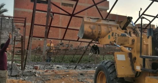 إزالة 328 حالة تعد على الأراضى الزراعية وأملاك الدولة بمحافظة المنوفية