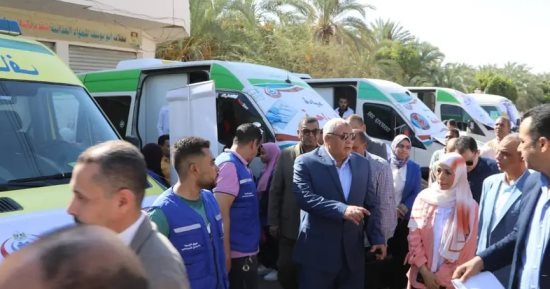 محافظ الوادي الجديد يدشن حملة "100 يوم صحة" للكشف على المواطنين بالمحافظة
