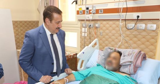 محافظ المنوفية يتفقد مستشفى شبين الكوم التعليمى للاطمئنان على انتظام العمل