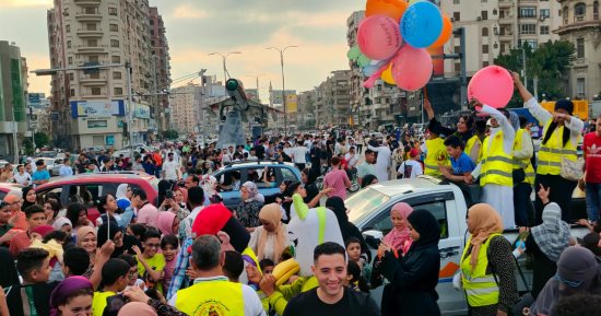 احتفالات فى شوارع وميادين محافظة الدقهلية عقب انتهاء صلاة عيد الأضحى.. صور