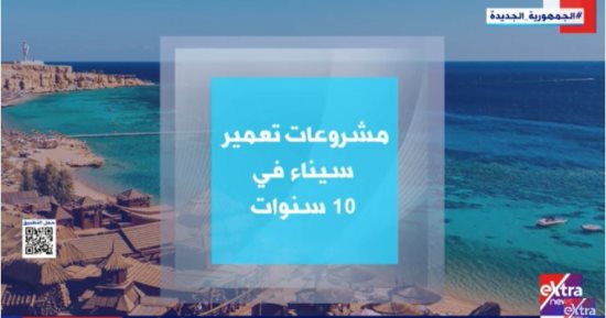 700 مليار جنيه.. تكلفة تعمير سيناء فى 10 سنوات "تقرير لـ إكسترا نيوز"