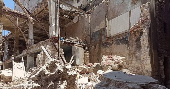 انهيار جزئى بعقار قديم فى حى الجمرك بالإسكندرية دون إصابات 