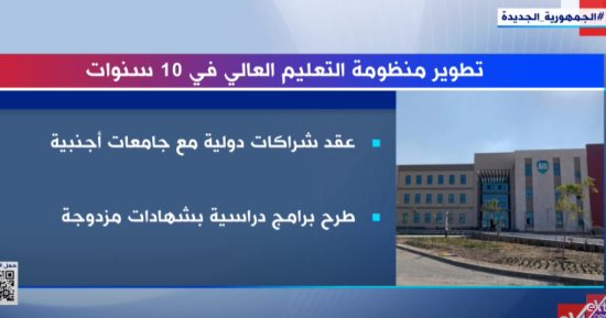 "إكسترا نيوز" ترصد جهود تطوير منظومة التعليم العالى خلال 10 سنوات