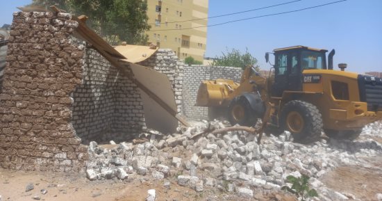 إزالة 500 حالة تعدى بمساحة 222 ألف متر مربع بأسوان
