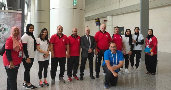 بعثة رفع الأثقال تصل الجزائر للمشاركة فى دورة الألعاب العربية