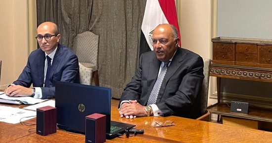 سامح شكرى يترأس الاجتماع الأول لإطلاق مجموعة قادة الأعمال لمؤتمر COP27