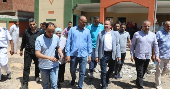محافظ المنوفية يتابع أعمال التشطيبات النهائية بمدرسة كفر هورين الابتدائية