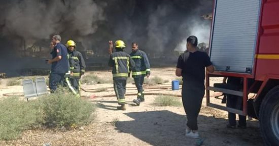 السيطرة على حريق فى مخزن مخلفات بأبوصوير الإسماعيلية دون خسائر بشرية