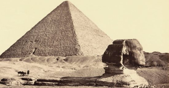 مصر فى الفن.. صورة فرانسيس فريث لـ الهرم الأكبر وأبو الهول من القرن الـ 19