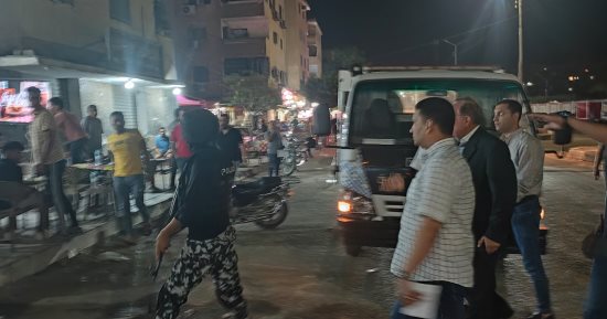 محافظ كفر الشيخ يقود حملة لإزالة الإشغالات ليلا