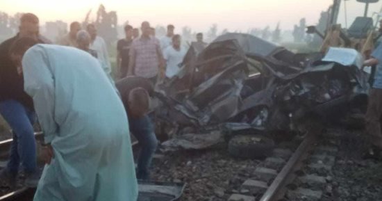 مصرع شخص نتيجة تصادم قطار مع سيارة فى الإسماعيلية 