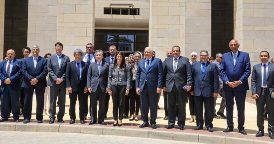 رانيا المشاط والسفير اليابانى بالقاهرة يترأسان حوار السياسات رفيع المستوى