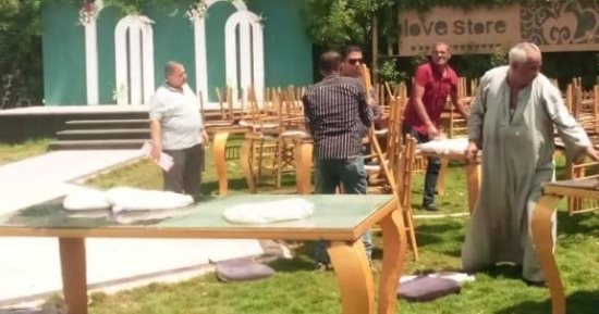 غلق قاعات أفراح بجوار نزلة الطريق الأوسطى بالبدرشين بعد شكوى مواطنين من الإزعاج