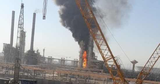 اندلاع حريق فى أحد أبراج معمل أسيوط لتكرير البترول