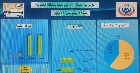 تقديم الخدمة الطبية لـ406 آلاف و264 مواطنا وتطعيم 126 ألف طفل بحملة 100 يوم صحة