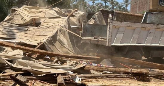 الجيزة: إزالة مخالفات بناء وتعديات على الطريق العام فى الوراق وأبو النمرس