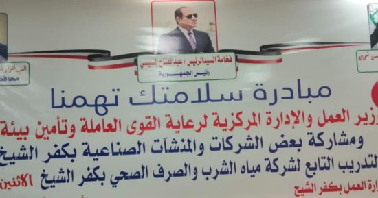 مديرية العمل بكفر الشيخ: حريصون على توفير بيئة عمل آمنة وفق المعايير الدولية