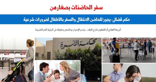 محكمة الأسرة تضع ضوابط سفر الحاضنات بالصغار خارج البلاد.. برلمانى