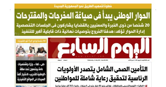 الحوار الوطنى يبدأ فى صياغة المخرجات والمقترحات.. غدا فى اليوم السابع