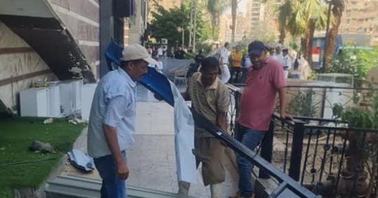 محافظة القاهرة تزيل 6 محال مخالفة بشرق مدينة نصر