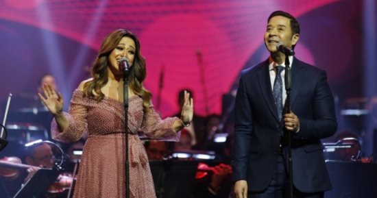 نجوم الطرب مدحت صالح وريهام عبد الحكيم في سهرة فنية بمهرجان العلمين 3 أغسطس