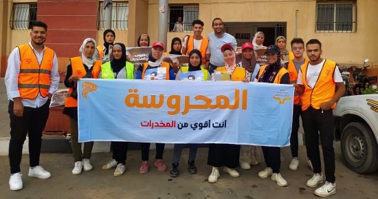 أنشطة توعوية لصندوق مكافحة الإدمان بالميادين المجاورة لعزبة خير الله