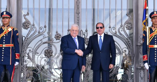 الرئيس السيسي يعرب عن ترحيب مصر باستضافة اجتماع الفصائل الفلسطينية بالعلمين الجديدة.. يؤكد دعم القاهرة الثابت والتاريخى للشعب الشقيق.. و"أبو مازن" يشكر الرئيس على احتضان مصر للقضية ولشواغل الشعب الفلسطينى.. صور