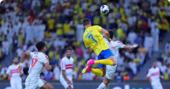 كريستيانو رونالدو يتعادل للنصر السعودى بمرمى الزمالك فى الدقيقة 87
