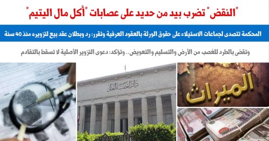 "النقض" تتصدى لعصابات الاستيلاء على حقوق الورثة بالعقود العرفية.. برلمانى