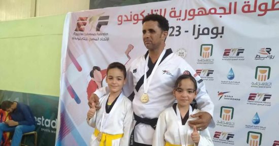 ماهر ومايا توأم يحصدان الذهبية والفضية فى بطولة الجمهورية للتايكوندو.. صور
