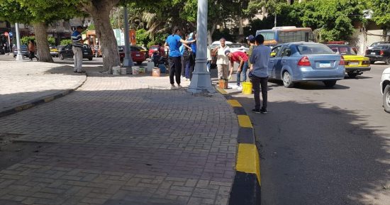 طلاء وتجميل ميدان عزبة سعد بحي شرق الإسكندرية 
