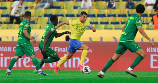  الـ"VAR" يحرم رونالدو من هدف فى شوط أول سلبى بين النصر ضد الشرطة