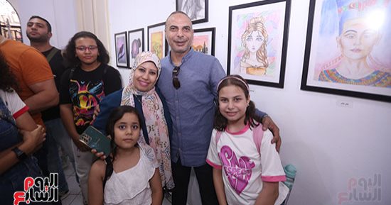 افتتاح معرض لرسوم الأطفال فى مكتبة مصر العامة بالدقى.. صور