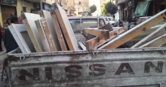 إزالة 406 حالة إشغال طريق مخالف بمراكز البحيرة