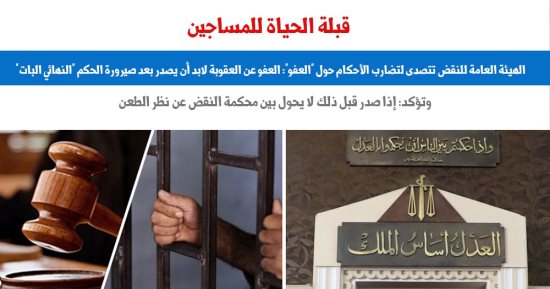 الهيئة العامة للنقض تتصدى لتضارب الأحكام حول "العفو".. نقلا عن برلماني