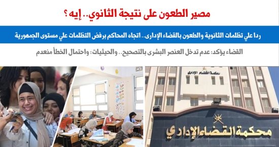 حكم قضائى يكشف أسباب رفض طعون الثانوية العامة أمام المحاكم.. نقلا عن برلماني