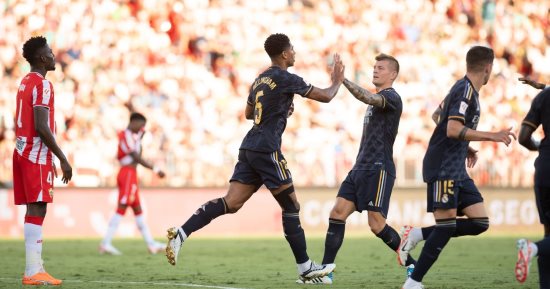 تعادل مثير في شوط أول بين ألميريا ضد ريال مدريد بالدوري الإسباني.. فيديو