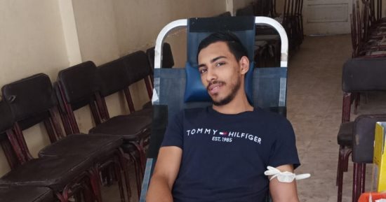حملة للتبرع بالدم فى قرية بكفر الشيخ ضمن مبادرة "20 دقيقة تنقذ حياة"
