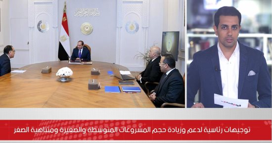 الرئيس السيسى يوجه بضرورة دعم المشروعات المتوسطة والصغيرة ومتناهية الصغر