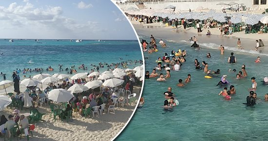 ذروة المصيف.. عشرات الآلاف يستمتعون بشواطئ ومياه مطروح.. ارتفاع الحجوزات بالمنشآت السياحية والمصيفية بنسبة 100 %.. سكن مصيفى وشواطئ مجانية.. والمحافظة ترفع حالة الطوارئ فى جميع المرافق.. فيديو وصور